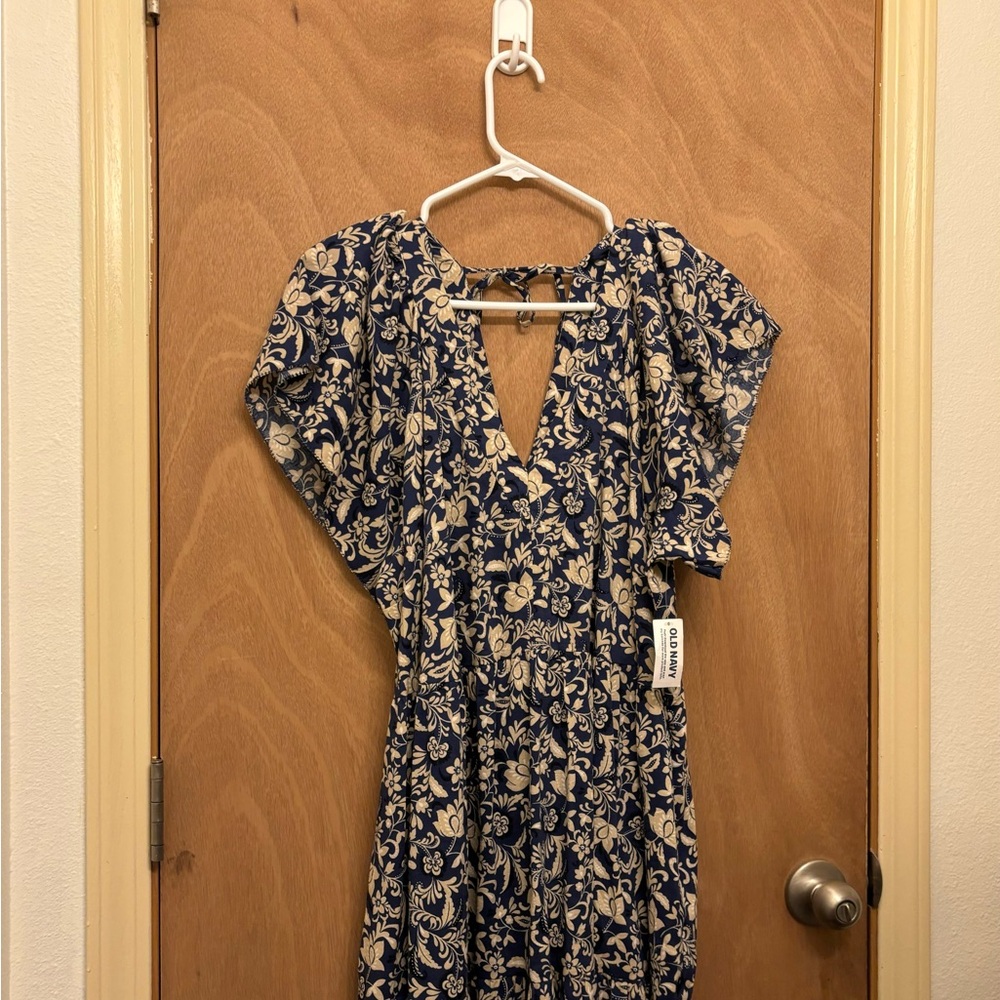NWT Blue Old Navy V-neck Dress